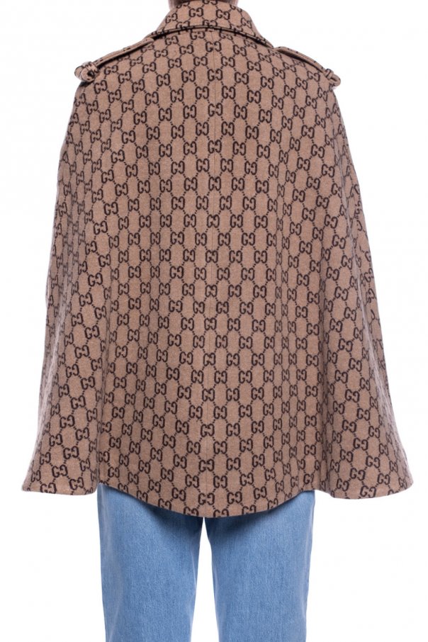 【関税&送料込】Gucci Poncho In Lana Gg Women's Clothing | gucci belt dress | Gucci Poncho with logo